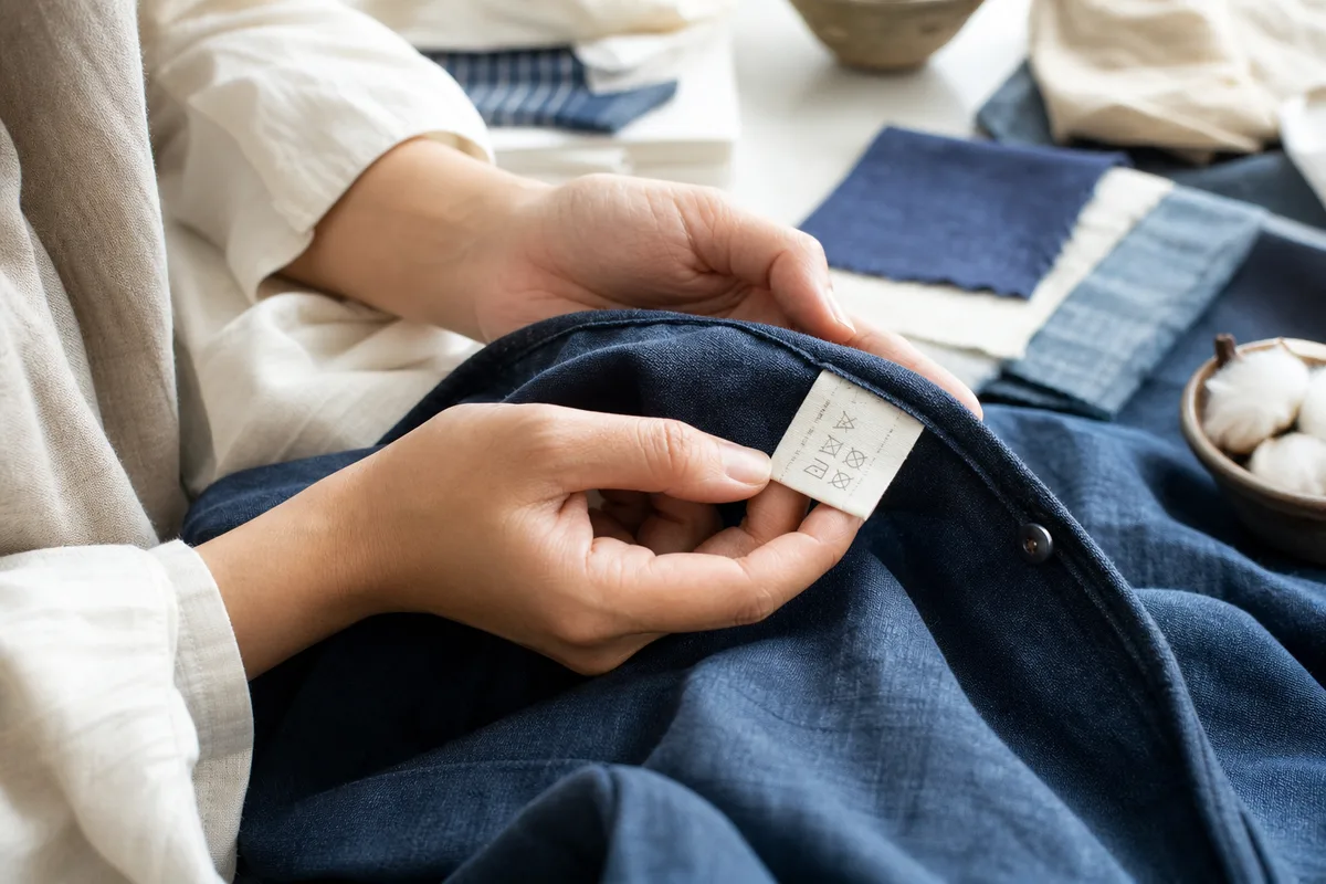 Textiletikett entschlüsseln: Fasern, Anteile und Pflegesymbole